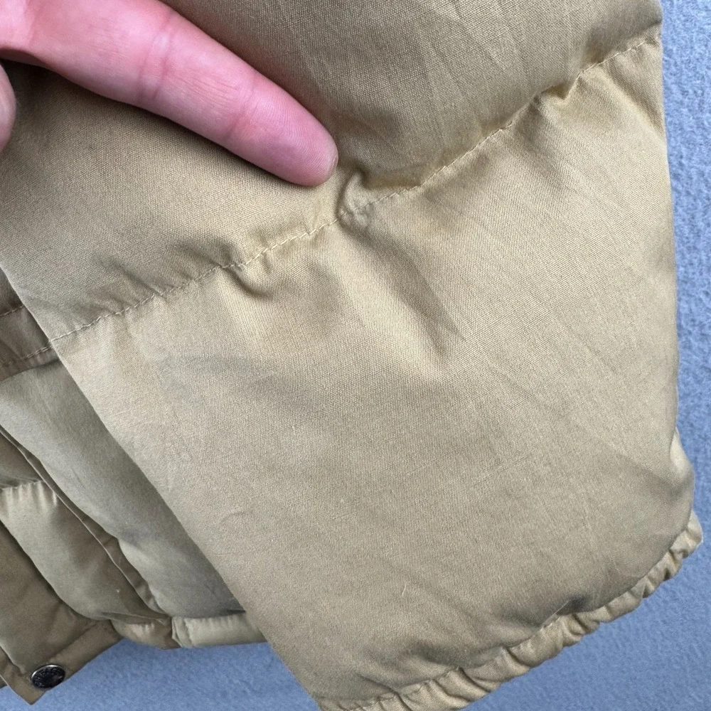 Vintage‎ The North Face Goose Down Jacket Mens Small Tan Puffer Made in USA 80s